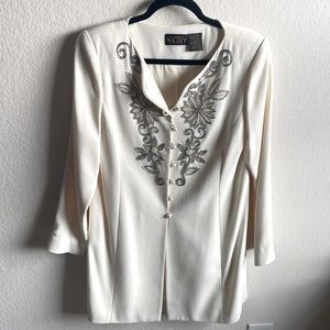 VINTAGE Liz Clairborne beaded lightweight duster jacket